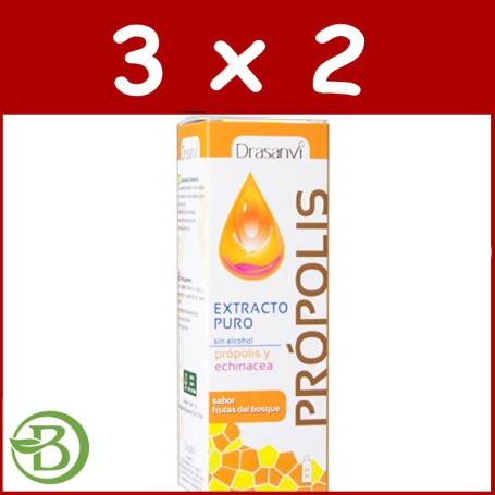 Pack 3x2 Propolis Extracto sin Alcohol 50Ml. Drasanvi