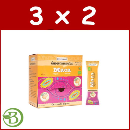 Pack 3x2 Maca BIO 20 Sticks Drasanvi