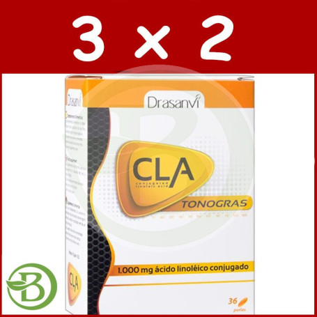 Pack 3x2 CLA Tonogras 36 Perlas Drasanvi