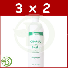 Pack 3x2 Shampooing Biotine et Aloe Vera 1Lt. Drasanvi