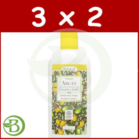 Pack 3x2 Champú Argán Bio 250Ml. Drasanvi