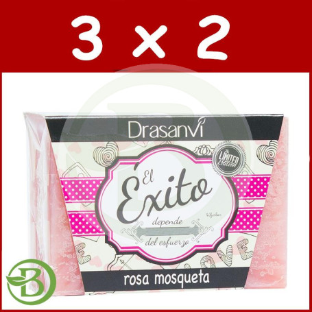 Pack 3x2 Jabón Rosa Mosqueta 100Gr. Drasanvi