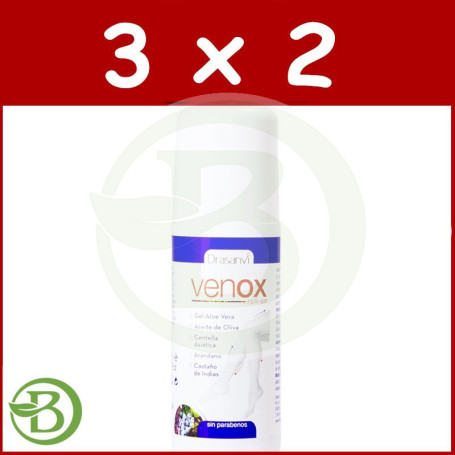 Pack 3x2 Venox Gel Roll-On 60Ml. Drasanvi