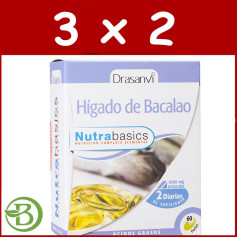 Pack 3x2 Foie de Morue 90 Perles Drasanvi