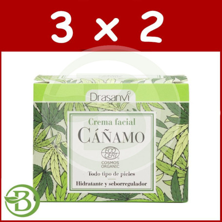 Pack 3x2 Crema Facial Cáñamo Bio 50Ml. Drasanvi