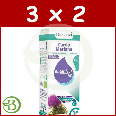 Pack 3x2 Glicerinado Cardo Mariano Bio 50Ml. Drasanvi