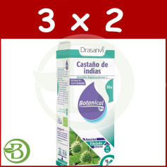 Pack 3x2 Marron d&#39;Inde Glycéré Bio 50Ml. Drasanvi