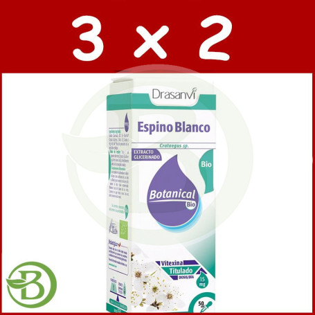 Pack 3x2 Glicerinado Espino Blanco Bio 50Ml. Drasanvi