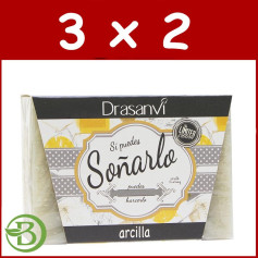 Pack 3x2 Savon à l&#39;Argile 100Gr. Drasanvi