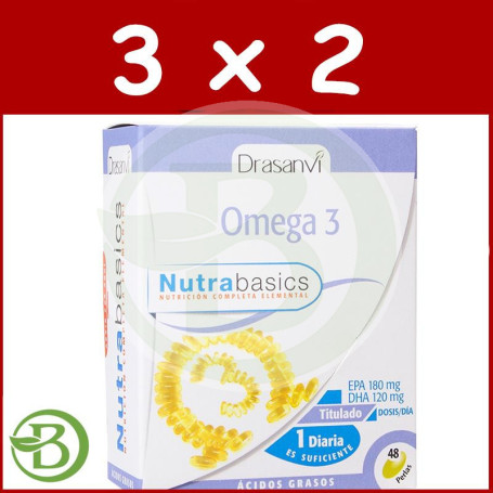 Pack 3x2 Omega 3 1.000Mg. 48 Perlas Drasanvi