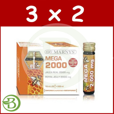 Pack 3x2 Jalea Real Mega 2000Mg. Marnys