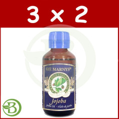 Pack 3x2 Huile de Jojoba Pure 125Ml. marnys