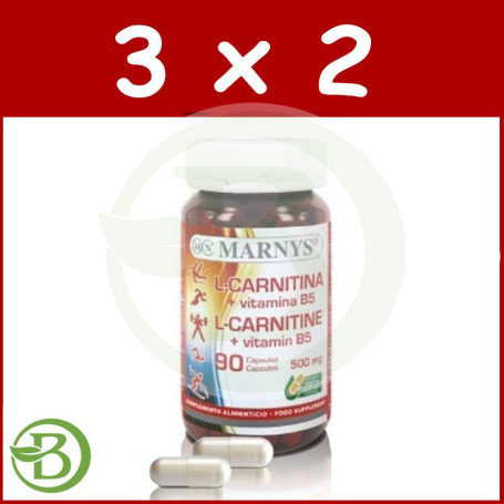 Pack 3x2 L-Carnitina Cápsulas Marnys