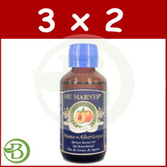 Pack 3x2 Huile de Noyau d&#39;Abricot Pure 125Ml. marnys