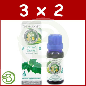 Pack 3x2 Aceite Esencial Alimentario de Patchuli 15Ml. Marnys