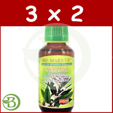 Pack 3x2 Aceite Alimentario de Sésamo 125Ml. Marnys