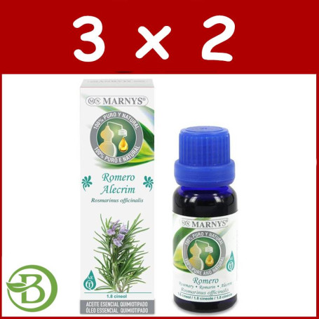 Pack 3x2 Aceite Esencial Alimentario de Romero 15Ml. Marnys