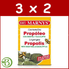 Pack 3x2 Bonbons Propolis, Menthol et Eucalyptus 36.5Gr. marnys