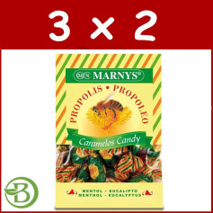 Pack 3x2 Bonbons Propolis au Miel 60Gr. marnys