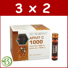 Pack 3x2 Apivit C 1000 20 Ampoules Marnys