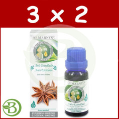 Pack 3x2 Huile Essentielle Alimentaire d&#39;Anis Etoilé 15Ml. marnys