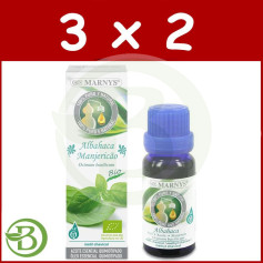 Pack 3x2 Basilic Alimentaire Huile Essentielle 15Ml. marnys