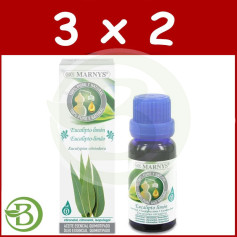 Pack 3x2 Huile Essentielle Alimentaire d&#39;Eucalyptus et de Citron 15Ml. marnys