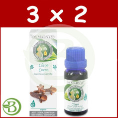 Pack 3x2 Huile Essentielle de Girofle Alimentaire 15Ml. marnys