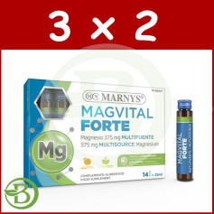 Pack 3x2 Magvital Forte 14 Ampoules Marnys