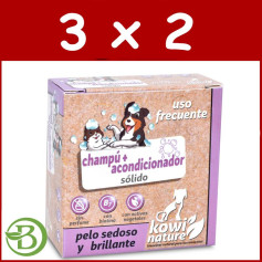 Pack 3x2 Kowi Shampooing + Après-Shampoing Solide, 70 Gr Kowi Nature