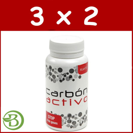 Pack 3x2 Carbón Activo 60 Cápsulas Plantis