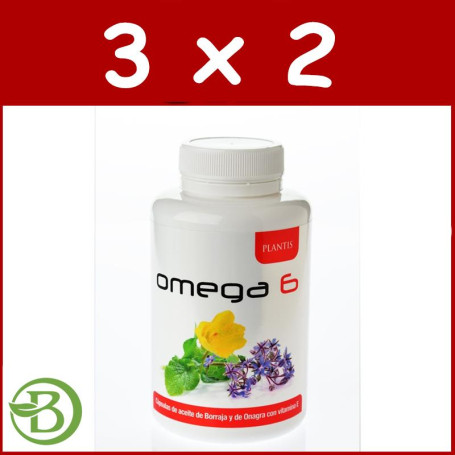 Pack 3x2 Omega 6 100 Cápsulas Plantis