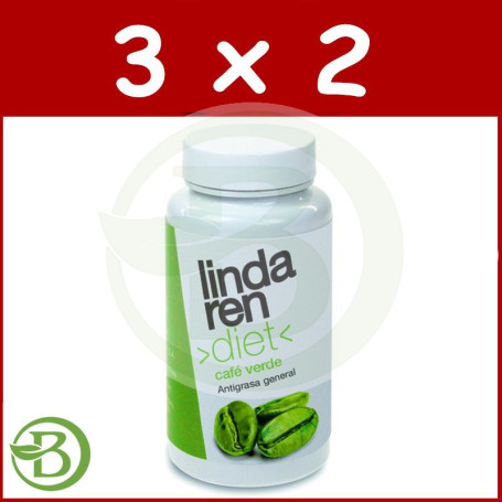 Pack 3x2 Café Verde 60 Cápsulas Lindaren Diet