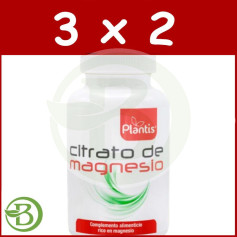 Pack 3x2 Citrate de Magnésium 60 Comprimés Plantis