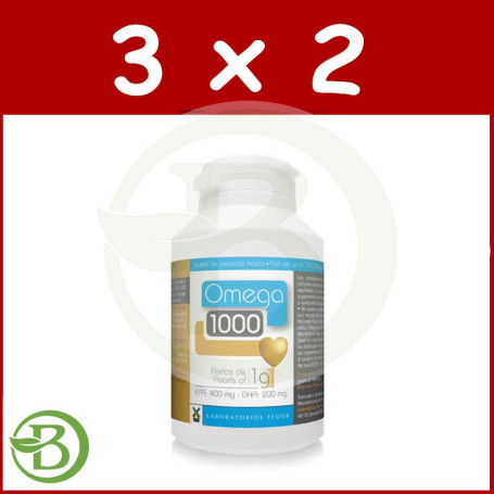 Pack 3x2 Omega 1.000 120 Perlas Tegor