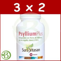 Pack 3x2 Psyllium Plus + FOS 100 Gélules Sura Vitasan