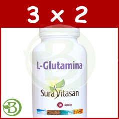 Pack 3x2 L-Glutamine 500Mg. 50 Gélules Sura Vitasan