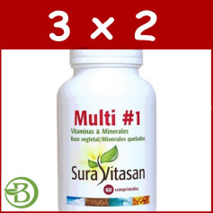 Pack 3x2 Multi 1 Vitamines &amp; Minéraux 60 Comprimés Sura Vitasan