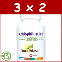 Pack 3x2 Acidophilus Ultra 30 Gélules Sura Vitasan