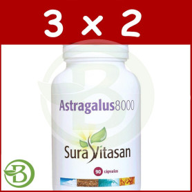 Pack 3x2 Astrágalus 8000 90 Cápsulas Sura Vitasan