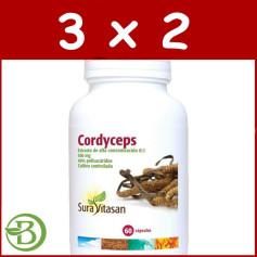 Pack 3x2 Cordyceps 60 Gélules Sura Vitasan