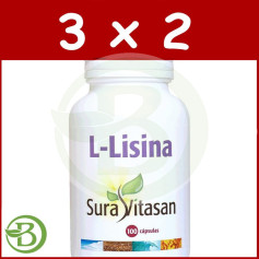 Pack 3x2 L-Lysine 500Mg. 100 Gélules Sura Vitasan