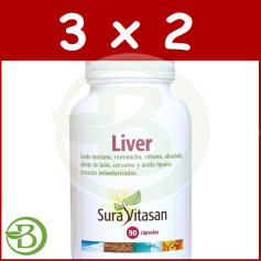 Pack 3x2 Foie 650Mg. 90 Gélules Sura Vitasan