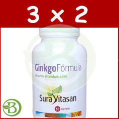 Pack 3x2 Formule Ginkgo 30 Gélules Sura Vitasan