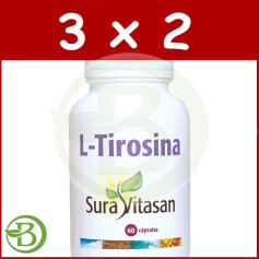 Pack 3x2 L-Tyrosine 500Mg. 60 Gélules Sura Vitasan