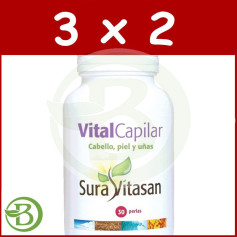 Pack 3x2 Vitalcapilar 30 Perles Sura Vitasan