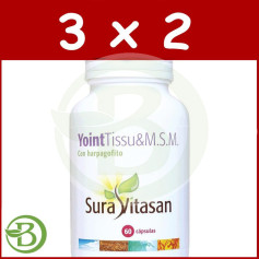 Pack 3x2 Yoint Tissu et MSM avec Griffe du Diable 60 Capsules Sura Vitasan