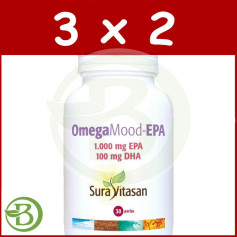 Pack 3x2 Omegamood-EPA 30 Perles Sura Vitasan