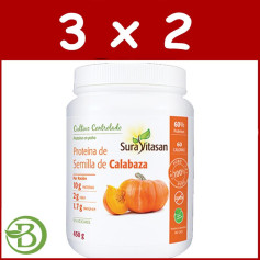 Pack 3x2 Protéines de graines de citrouille 450Gr. Sourate Vitasan