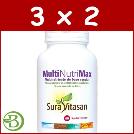 Pack 3x2 Multi Nutri Max 60 Cápsulas Sura Vitasan